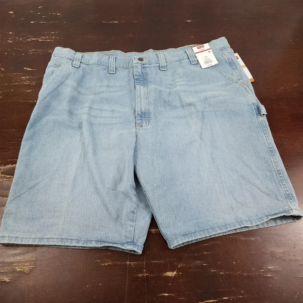 Wrangler Mens‎ 44 Relaxed Fit FLEX Denim Jean Shorts Cotton Blend 10